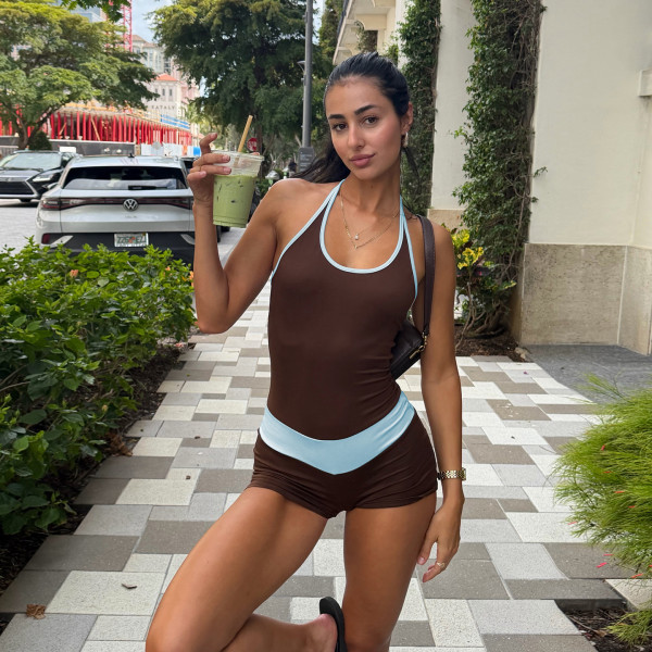 Tie Up Halterneck Romper GZJQ-K6Q11542A