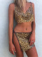 Leopard Print Backless Tie Up Skirt Suit GZYY-1055
