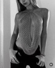 Metal Chain Deep-V Top GZYY-27192