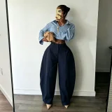 Casual Loose Solid Color Pants NY-11299