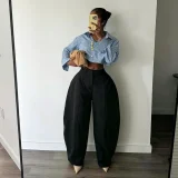 Casual Loose Solid Color Pants NY-11299