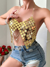 Metal Sequin Tassel Top GZYY-20678