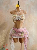 Pearl Tassel Halterneck Top  GZYY-B27279