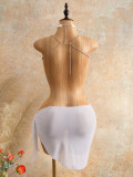 Colorful Pearl Halterneck Tank Top GZYY-B25329