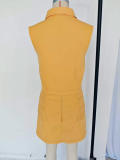 Casual Solid Color Two Piece Shorts Set MIL-L339