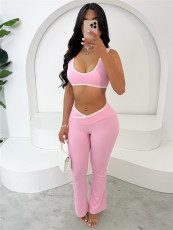 Sport Tank Top Two Piece Pants Set YWXS-XS-L45634