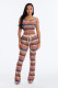 Colorful Print Sling Top Pants 2 Piece Set YWXS-K26L2432