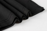 Solid Color Split Seventh Pants YWXS-K26L2692