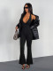 Sleeveless Halterneck Deep V Neck Jumpsuit YWXS-K26L2638