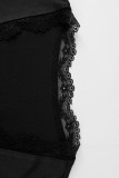 Lace Patchwork Deep V Neck Top YWXS-K26L2390