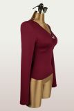 Deep V Neck Long Sleeve T Shirts YWXS-K25L1628