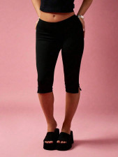 Solid Color Split Seventh Pants YWXS-K26L2692