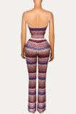 Colorful Print Sling Top Pants 2 Piece Set YWXS-K26L2432