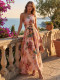 Single Shoulder Print Maxi Dress GWDS-260603