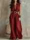 Solid Color Sleeveless Wide Leg Jumpsuit(With Belt) GWDS-260504
