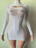 Pre Order: About 7 work days shipping Long Sleeve Solid Mini Dress YUEM-202660