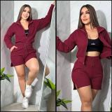 VIP1 Print Embroidery Long Sleeve 3 Piece Shrot Set QYLF-0187