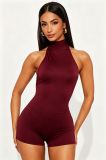 Sleeveless Backless Romper SHD-9996