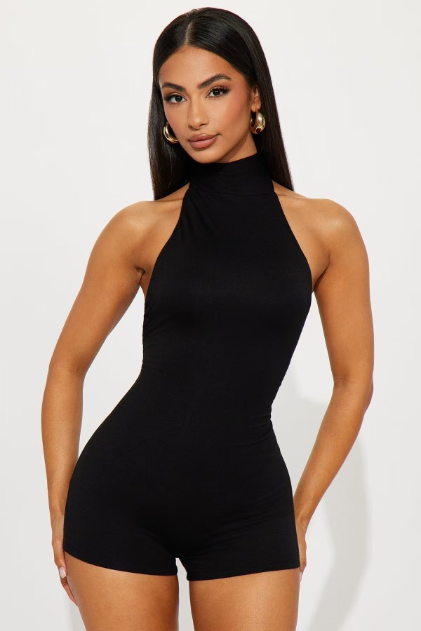 Sleeveless Backless Romper SHD-9996