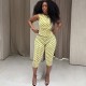 Sleeveless Polka Dot Print Two Piece Pants Set YMEF-59118
