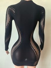 Pre Order: About 7 work days shipping Long Sleeve Solid Mini Dress YUEM-202660