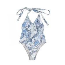 VIP1 Print Tie Up One Piece Swimsuit HMTF-PU21