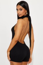 Sleeveless Backless Romper SHD-9996