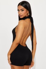 Sleeveless Backless Romper SHD-9996