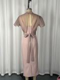 See Through Mesh Maxi Dress GWDS-260425