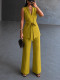 Sleeveless Tie Up Vest Two Piece Pants Set HNIF-YF401