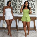Solid Color Sling Romper NY-11296