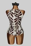 Print Halterneck Sleeveless Top GXIY-K26L2704