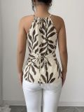 Print Halterneck Sleeveless Top GXIY-K26L2704