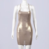 Sexy Sling Mini Dress GFRT-33010DBY