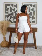 Solid Color Sling Romper NY-11296