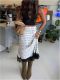 Lace Patchwork Polka Dot Print Mid-Skirts GXIY-K26L2106