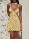 Polka Dot Print Backless Sling Mini Dress GXIY-K26L2640
