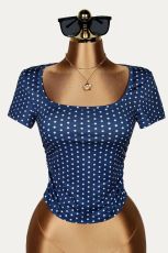 Short Sleeve Polka Dot Print T Shirts GXIY-K26L2620