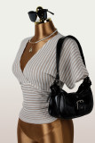 Stripe Bat Sleeve Knits Top GXIY-K26L2592