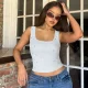 U Neck Beaded Tank Top GXIY-XS-T4B17820A