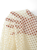 See Through Hollow Out Knits Two Piece Pants Set GHYX-JYP7080
