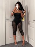 Lace See Through Backless Seventh Jumpsuit GHYX-TXY5424