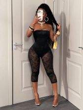 Lace See Through Backless Seventh Jumpsuit GHYX-TXY5424