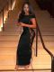 Lace Patchwork One Shoulder Maxi Dress GHYX-TXY5454