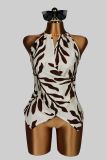 Print Halterneck Sleeveless Top GXIY-K26L2704