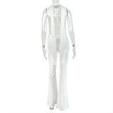 Solid Color Backless Sleeveless Jumpsuit GJYO-JP006377