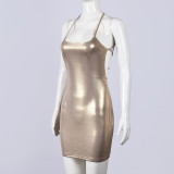 Sexy Sling Mini Dress GFRT-33010DBY