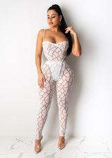 Sexy Fishnet Nightclub Lingerie Two-Piece Set AIL-079