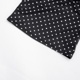 Polka Dot Print Tube Top Mini Skirt 2 Piece Set GDSF-D26ST233