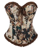 Bow-Tied Print Pleated Shaping Garment Tops GPBY-VE8367